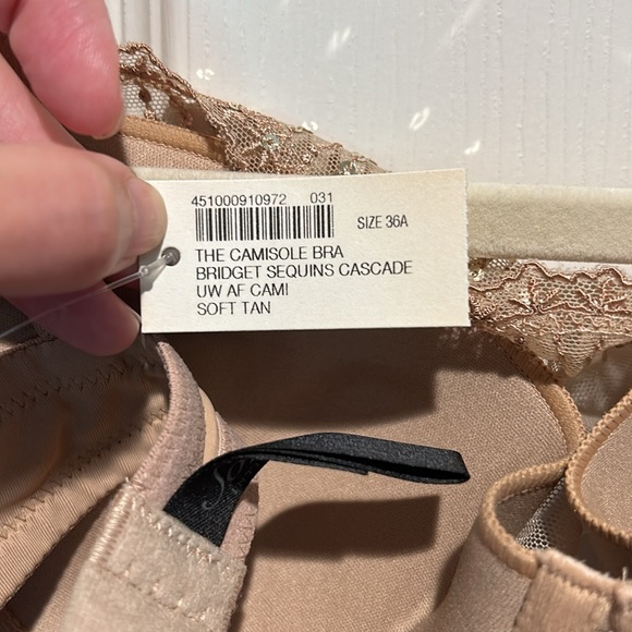 NWT - Soma The Camisole Bra Bridget Sequins Cascade soft tan 36A - Picture 4 of 5